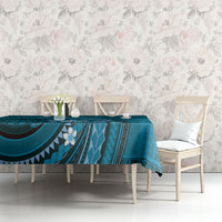 Samoa Tatau Marlin Tablecloth With Siapo Motifs Teal