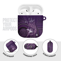 Samoa Tatau Marlin AirPods Case With Siapo Motifs Violet LT05 - Polynesian Pride