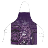 Samoa Tatau Marlin Apron With Siapo Motifs Violet LT05 Violet - Polynesian Pride