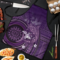 Samoa Tatau Marlin Apron With Siapo Motifs Violet LT05 Violet - Polynesian Pride