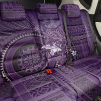 Samoa Tatau Marlin Back Car Seat Cover With Siapo Motifs Violet LT05 - Polynesian Pride