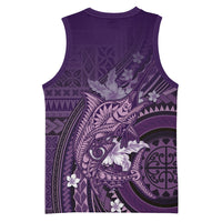 Samoa Tatau Marlin Basketball Jersey With Siapo Motifs Violet LT05 - Polynesian Pride