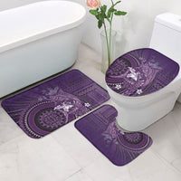Samoa Tatau Marlin Bathroom Set With Siapo Motifs Violet LT05 - Polynesian Pride