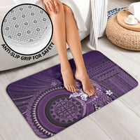 Samoa Tatau Marlin Bathroom Set With Siapo Motifs Violet LT05 - Polynesian Pride