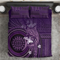 Samoa Tatau Marlin Bedding Set With Siapo Motifs Violet