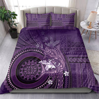 Samoa Tatau Marlin Bedding Set With Siapo Motifs Violet