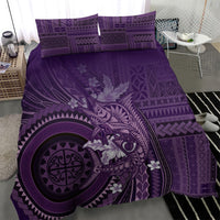 Samoa Tatau Marlin Bedding Set With Siapo Motifs Violet