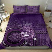 Samoa Tatau Marlin Bedding Set With Siapo Motifs Violet