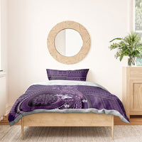 Samoa Tatau Marlin Bedding Set With Siapo Motifs Violet