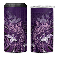 Samoa Tatau Marlin 4 in 1 Can Cooler Tumbler With Siapo Motifs Violet LT05 One Size: 16 oz Violet - Polynesian Pride