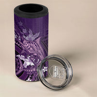 Samoa Tatau Marlin 4 in 1 Can Cooler Tumbler With Siapo Motifs Violet LT05 - Polynesian Pride