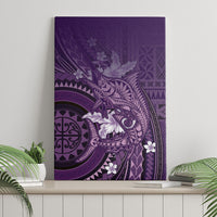 Samoa Tatau Marlin Canvas Wall Art With Siapo Motifs Violet LT05 - Polynesian Pride