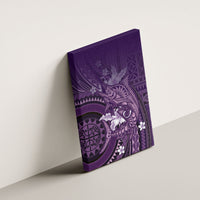 Samoa Tatau Marlin Canvas Wall Art With Siapo Motifs Violet LT05 - Polynesian Pride