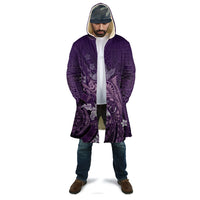Samoa Tatau Marlin Cloak With Siapo Motifs Violet LT05 - Polynesian Pride