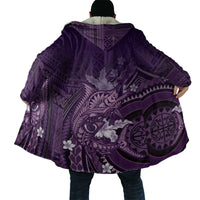 Samoa Tatau Marlin Cloak With Siapo Motifs Violet LT05 - Polynesian Pride
