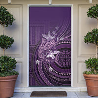 Samoa Tatau Marlin Door Cover With Siapo Motifs Violet LT05 Violet - Polynesian Pride
