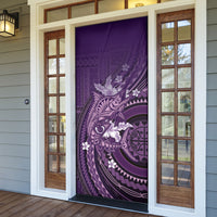 Samoa Tatau Marlin Door Cover With Siapo Motifs Violet LT05 - Polynesian Pride