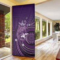 Samoa Tatau Marlin Door Cover With Siapo Motifs Violet LT05 - Polynesian Pride