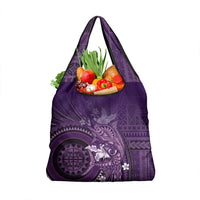 Samoa Tatau Marlin Grocery Bag With Siapo Motifs Violet