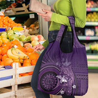 Samoa Tatau Marlin Grocery Bag With Siapo Motifs Violet