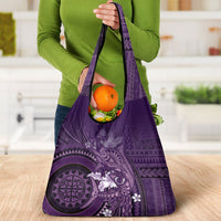 Samoa Tatau Marlin Grocery Bag With Siapo Motifs Violet
