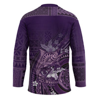 Samoa Tatau Marlin Hockey Jersey With Siapo Motifs Violet LT05 - Polynesian Pride