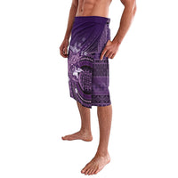 Samoa Tatau Marlin Lavalava With Siapo Motifs Violet LT05 - Polynesian Pride