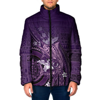 Samoa Tatau Marlin Padded Jacket With Siapo Motifs Violet