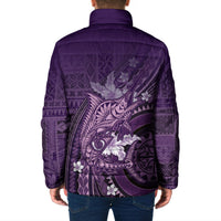 Samoa Tatau Marlin Padded Jacket With Siapo Motifs Violet