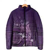 Samoa Tatau Marlin Padded Jacket With Siapo Motifs Violet