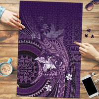 Samoa Tatau Marlin Puzzle With Siapo Motifs Violet LT05 Violet - Polynesian Pride