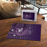 Samoa Tatau Marlin Puzzle With Siapo Motifs Violet LT05 - Polynesian Pride