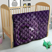 Samoa Tatau Marlin Quilt With Siapo Motifs Violet LT05 - Polynesian Pride