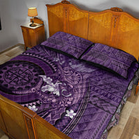 Samoa Tatau Marlin Quilt Bed Set With Siapo Motifs Violet
