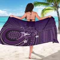 Samoa Tatau Marlin Sarong With Siapo Motifs Violet LT05 - Polynesian Pride