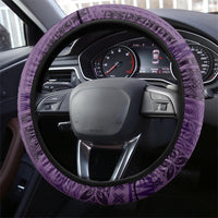 Samoa Tatau Marlin Steering Wheel Cover With Siapo Motifs Violet LT05 - Polynesian Pride