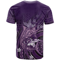 Samoa Tatau Marlin T Shirt With Siapo Motifs Violet LT05 - Polynesian Pride