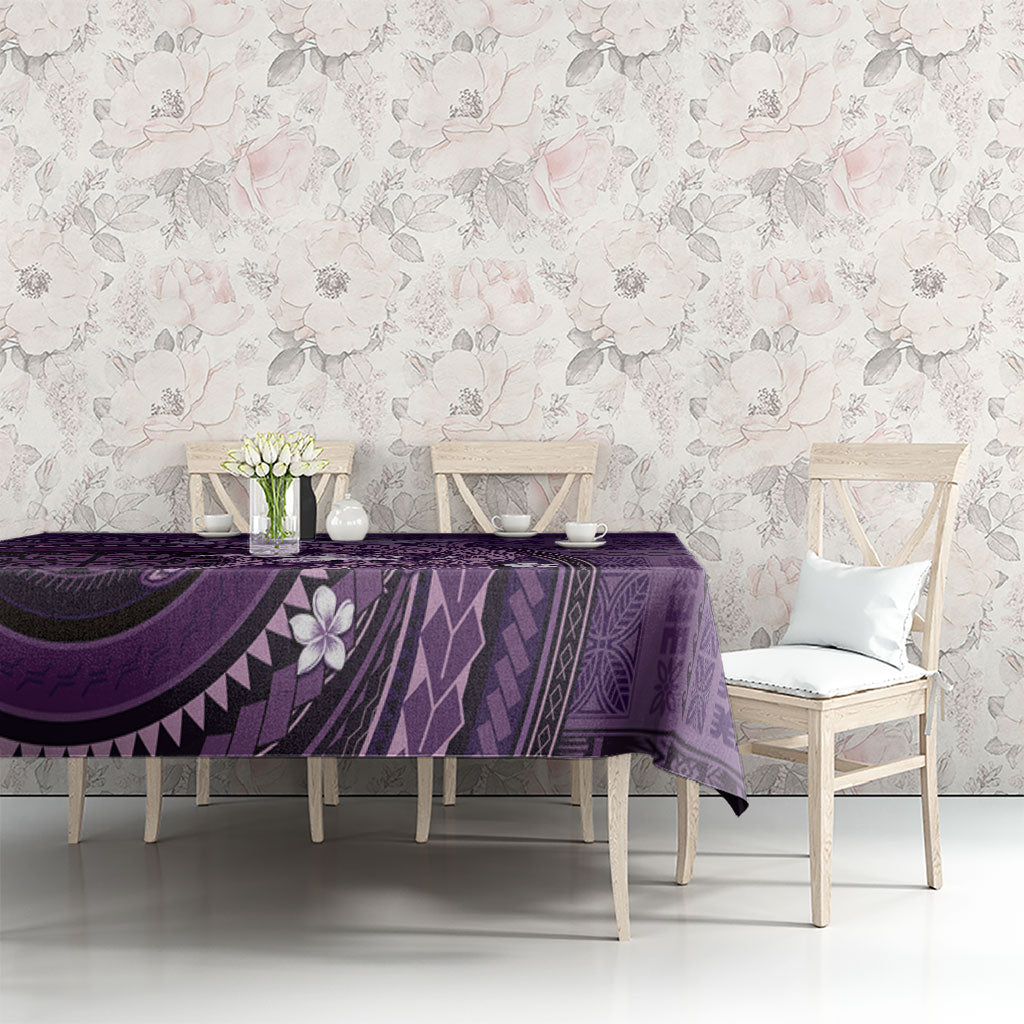 Samoa Tatau Marlin Tablecloth With Siapo Motifs Violet LT05 - Polynesian Pride