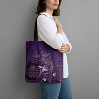 Samoa Tatau Marlin Tote Bag With Siapo Motifs Violet LT05 - Polynesian Pride
