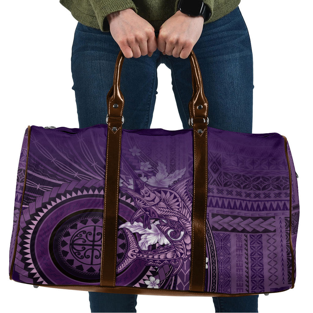 Samoa Tatau Marlin Travel Bag With Siapo Motifs Violet LT05 Violet - Polynesian Pride
