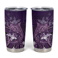 Samoa Tatau Marlin Tumbler Cup With Siapo Motifs Violet LT05 Violet - Polynesian Pride