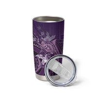 Samoa Tatau Marlin Tumbler Cup With Siapo Motifs Violet LT05 - Polynesian Pride