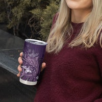 Samoa Tatau Marlin Tumbler Cup With Siapo Motifs Violet LT05 - Polynesian Pride