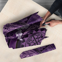 Samoa Tatau Marlin Umbrella With Siapo Motifs Violet LT05 - Polynesian Pride