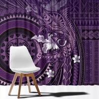 Samoa Tatau Marlin Window Curtain With Siapo Motifs Violet