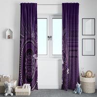 Samoa Tatau Marlin Window Curtain With Siapo Motifs Violet