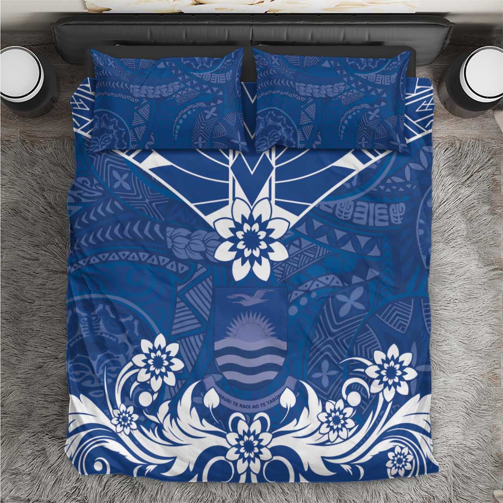 Wikin te Taetae ni Kiribati Bedding Set Pacific Tapa Pattern LT05 Blue - Polynesian Pride