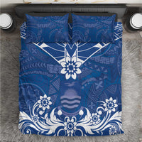 Wikin te Taetae ni Kiribati Bedding Set Pacific Tapa Pattern LT05 Blue - Polynesian Pride