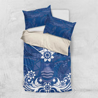 Wikin te Taetae ni Kiribati Bedding Set Pacific Tapa Pattern LT05 US Twin 172cm x 218cm Blue - Polynesian Pride