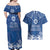 Wikin te Taetae ni Kiribati Couples Matching Off Shoulder Maxi Dress and Hawaiian Shirt Pacific Tapa Pattern